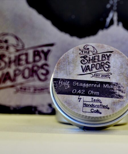 The Shelby Vapors Half Staggered Midi 0.42 Ohm by Tesla Handcrafted Coils