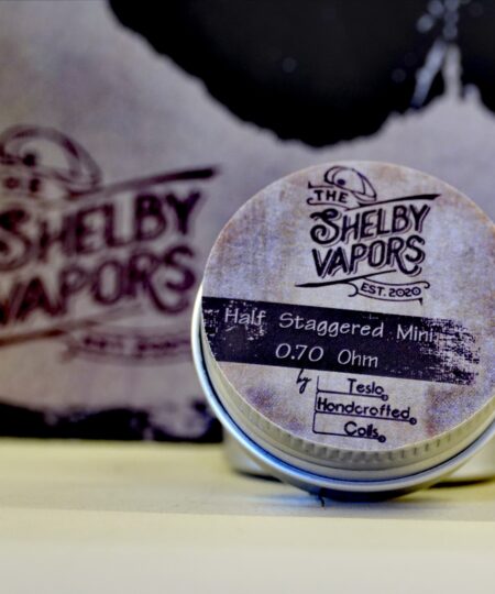 The Shelby Vapors Half Staggered Mini 0.70 Ohm by Tesla Handcrafted Coils